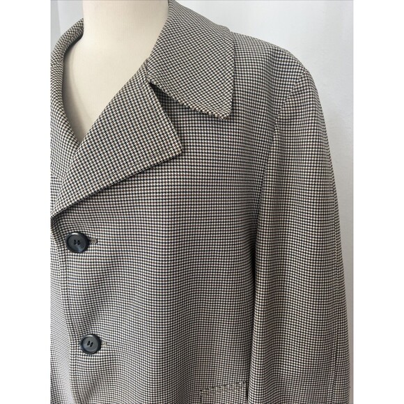 VTG London‎ Fog Men's Houndstooth Single Breast Overcoat 42 Long - Picture 3 of 11